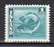 (SA0572) ICELAND, 1939 (Definitive. Codfish, 1e., Prussian Blue). Mi # 208A. MNH** Stamp - Nuovi