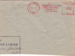 AMOUNT 600, BUCHAREST, WOOD COMPANY, MACHINE STAMPS ON FRAGMENT, 1990, ROMANIA - Franking Machines (EMA)