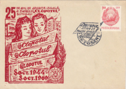 JOURNALISM, NEWSPAPER, FLAG, SPECIAL COVER, 1969, ROMANIA - Briefe U. Dokumente