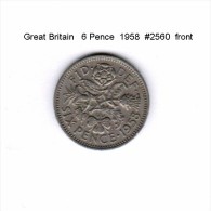 GREAT BRITAIN    6  PENCE  1958   (KM # 903) - H. 6 Pence