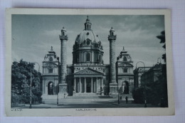 WIEN KARLSKIRCHE -TIMBRO HERBSTMESSE 1951 -FP -  VIAGGIATA  1951  -  *(aut1963) - Churches