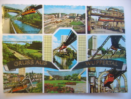 Wuppertal Neunbildkarte  Mit Schwebebahn Nine Pics 1967 Used Stamp - Wuppertal