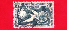 AFRICA Equatoriale - AEF - Usato - 1958 - 10 Anni Della Dichiarazione Dei Diritti Dell'uomo - 10 F - Gebraucht