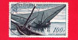 AFRICA Equatoriale - AEF - Usato - 1955 - Pêcheur Kotoko-fisherman Kotoko - 100 - Gebraucht