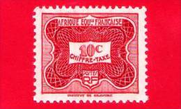 AFRICA Equatoriale - AEF - Nuovo - 1947 - Numero - Chiffre-figure - Taxe - 10 - Neufs