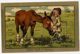 Humor - Umoristica - Bambino Con Cavallo - Rather Hard Or Hearing - Formato Piccolo Non Viggiata - Humorous Cards