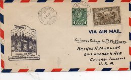Embarras Portage Alberta To Fort McMurray 1931 Air Mail Cover - Eerste Vluchten