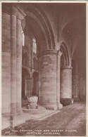 C1930 HEREFORD CATHEDRAL-12TH CENTURY FONT AND NORMAN PILLARS - Herefordshire
