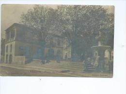 Ardèche.Vallon.carte Photo Bromurée Place Du Verger - Vallon Pont D'Arc