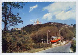 Italie--TURIN--1964--(Funiculaire).Tranvia A Dentera E Basilica Di Superga M.670, Cpsm 10 X 15 N° 181  éd Sacat - Trasporti