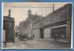 Delcampe - 61 - FLERS -- Rue Thiers - L'Hôtel Des Postes Et Le Garage Central - Flers
