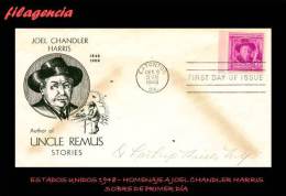 TRASTERO. ESTADOS UNIDOS SPD-FDC. 1948 HOMENAJE A JOEL CHANDLER HARRIS - 1941-1950