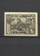 2323- SELLO LOCAL SIN DENTAR PI LLOBREGAT 1937 CATALUNYA BARCELONA GUERRA CIVIL .SPAIN CIVIL WAR LOCAL.ESPAGEN LOCALE . - Emissions Républicaines