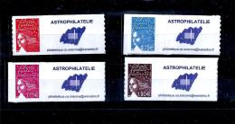 Fr. Série Personnalisés Logo"astrophilatélie" N° 7-13-14-15A - Cote Maury 2014 : 1535 € - Andere & Zonder Classificatie