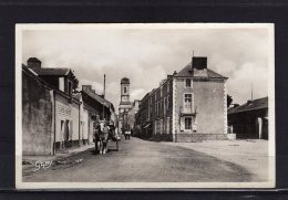 44 ST ETIENNE MONT LUC Grande Rue, Champ De Foire, Animée, Attelage, Café Ropert, Ed Gaby 10, CPSM 9x14, 194? - Saint Etienne De Montluc