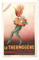 Buvard Le Thermogène Combat La Toux, Grippe Et Douleurs Rhumatismales Des Années 1960 - Chemist's
