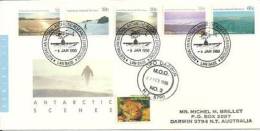 Ravitaillement De La Base Law Par Helicoptere. (Larsmann Hills) Antarctique Australien. Lettre Adressée A Darwin. - Lettres & Documents