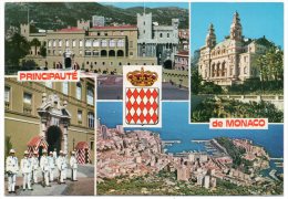 CP, SOUVENIR DE LA PRINCIPAUTE DE MONACO, Multivues, Voyagé En 1994 - Viste Panoramiche, Panorama