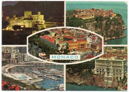 CP, SOUVENIR DE LA PRINCIPAUTE DE MONACO, Multivues, Vierge - Viste Panoramiche, Panorama