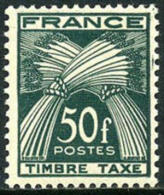 France J91 Mint Never Hinged 50fr Postage Due Of 1950 - 1859-1959 Mint/hinged