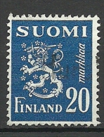 FINLAND FINNLAND 1950 Coat Of Arms 20 MK Interesting Line Cancel - Usati