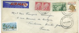 Lettre Des Etats Unis Periode 1960  Obliteration De Saint Louis Et Timbres Divers  Pour La France - Covers & Documents