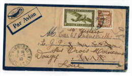 Sur Enveloppe En 1940 : Par Avion Cochinchine Indochine Oblitération Ninhlong Saïgon Vougy - Circulée Vers Vougy Loire - Airmail