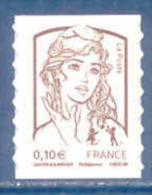 N°849 Marianne Et L'Europe 0.10€ Brun-clair Autoadhésif Neuf - 2013-2018 Marianne Di Ciappa-Kawena