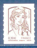 N°849 Marianne Et L'Europe 0.10€ Brun-clair Autoadhésif Neuf - 2013-2018 Marianne (Ciappa-Kawena)