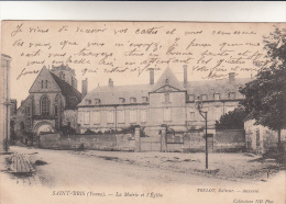 CPA St, Saint Bris, L´Eglise Et La Mairie  (pk12300) - Saint Bris Le Vineux