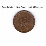 GREAT BRITAIN    1  NEW PENNY  1981   (KM # 915) - 1 Penny & 1 New Penny