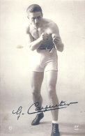 NORD PAS DE CALAIS - LIEVIN - Boxeur Georges Carpentier - Carte Gros Plan Dédicacée - Boxsport