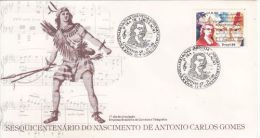 BRAZIL 1987 ANTONIO CARLOS GOMES  FDC - FDC