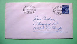 Sweden 1981 Cover From Stockholm - Horn Cancel - Day And Night - Moon Sun Fern - Lettres & Documents