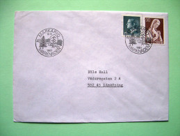 Sweden 1981 Cover With Trees And Pine Cancel From Markaryd - Carl Gustav - Virgin - Mourning Mary - Lettres & Documents