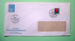 Sweden 1981 Cover With Cinema Cancel From Stockholm - Arms With Spade And Lion - Lettres & Documents