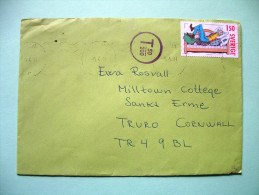 Sweden 1981 Cover To Holland - Comics Farmer Kronblom In Bed - TAX Cancel - Lettres & Documents