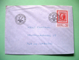 Sweden 1983 Cover From Malmo - Bird Cancel - Stamp On Stamp - Lettres & Documents