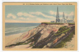 US WIreless Radio Station Tower Highland Lighthouse Truro Cape Cod Massachusetts Postcard - Cape Cod