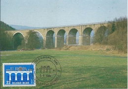 La Gleize - La Pont De Roanne-Coo -Timbre Illustrant Le Pont- 1984 ( Maximaphilie ) - Stoumont