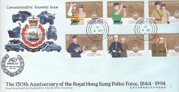 Hong Kong 1994 150th Anniversary Of The Royal Hong Kong Police Force FDC - FDC