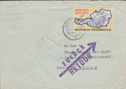 1966 - ENVELOPPE De TUX-ZILLERTAL Pour SALZBOURG Avec "ADRESSE INSUFFISANTE" => RETOUR - Macchine Per Obliterare (EMA)