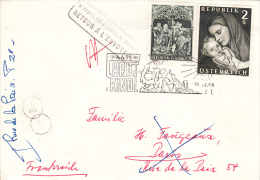 1968 - ENVELOPPE De NOEL Pour PARIS Avec "N'HABITE PAS A L'ADRESSE INDIQUEE" => RETOUR - Maschinenstempel (EMA)