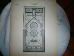 PLANCHE L ART ET L INDUSTRIE  PLAFONDS  ANNEE 1886 - Andere Pläne