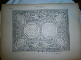 PLANCHE L ART ET L INDUSTRIE  PLAFOND EN STUC DE LA MAISON DITE LA BALANCE D OR  ANNEE 1882 - Andere Pläne