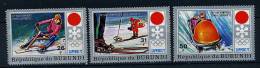 Burundi ** N° 495 à 497 - J.O. De Sapporo (vélo-ski, Ski, Bobsleigh) - Unused Stamps