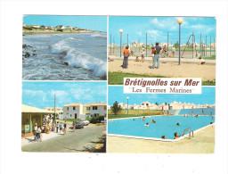 85 BRETIGNOLLES SUR MER Les Fermes Marines / 1979 - Joueurs Tennis Pétanque Piscine / Multivues - Petanca