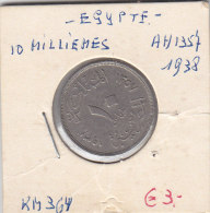 10 Miliemes AH1357 1938 - Egypt