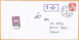 LETTRE OBLITERE 1970. TIMBRE TAXE/SUISSE .HELGOLAND/GENEVE C/.S.B.K. Nr:362L. Y&TELLIER Nr:650. MICHEL Nr:703y. - Storia Postale