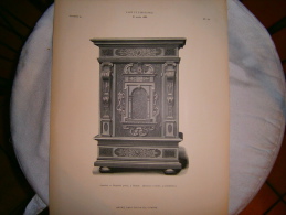 PLANCHE L ART ET L INDUSTRIE ARMOIRE   ANNEE 1886 - Andere Pläne